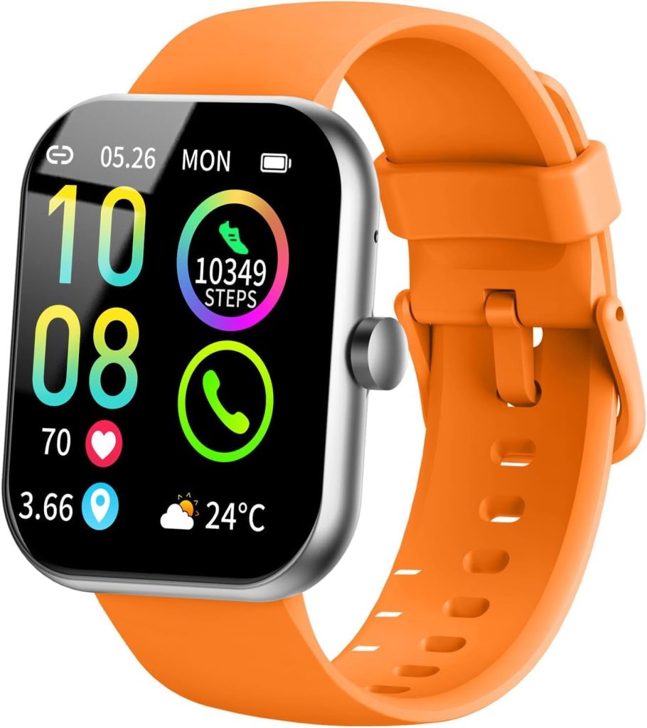 Montre Connectée Homme Femme, 1.96"HD Smartwatch avec Appel Bluetooth, Montre Connectee 113+Mode Sport Moniteur Sommeil/ Fréquence Cardiaque/Podomètre Etanche IP68 Montre Intelligente pour Android iOS